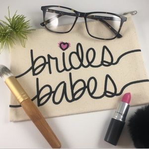 7 NEW Bride's Babes Canvas Makeup Bags
